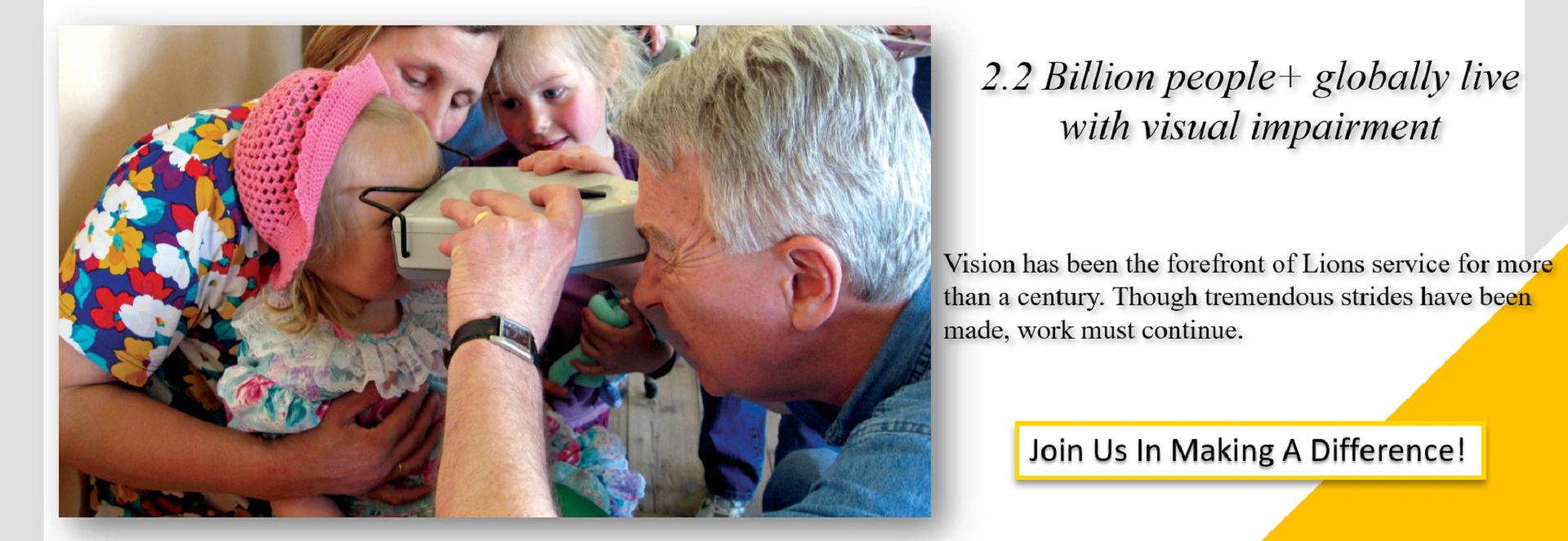 2.2 Billion People+ Globally Live with Visual Implement