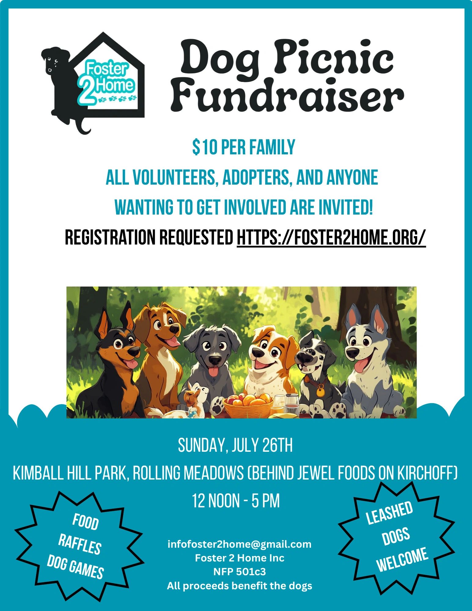Dog Picnic Registration - $10 per family