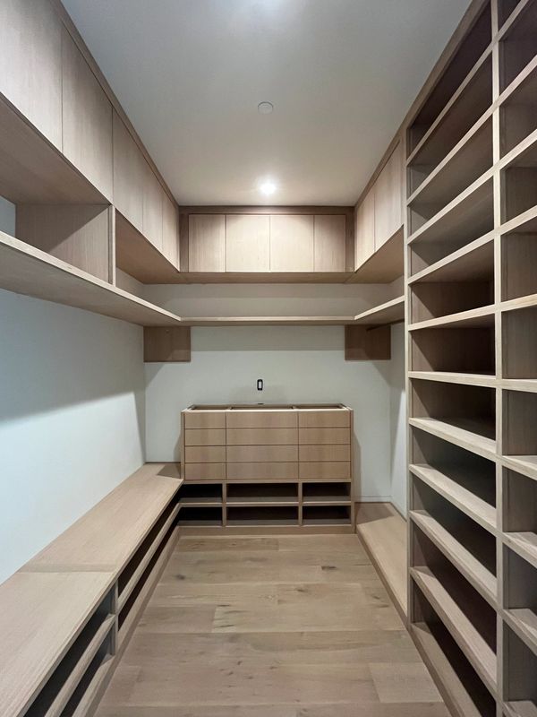 Master closet cabinets