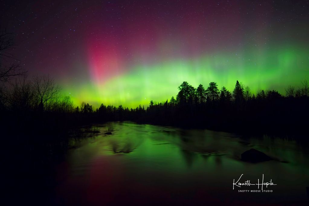 Lights Above The Stony River - Northern Minnesota means northern lights!