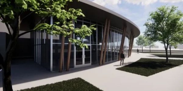 Rendering of the Roland Carter Arts Center by Franklin Architecture