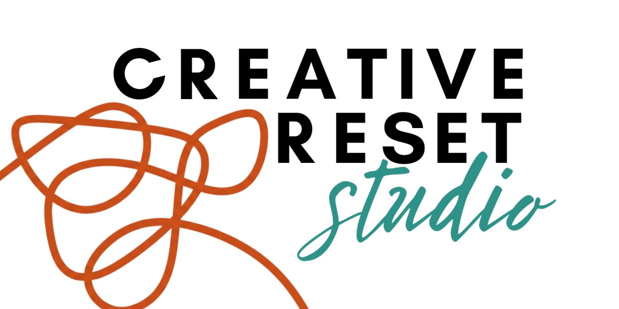 Logo of Creative Reset Studio with artistic lines.