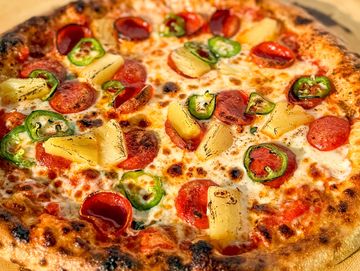 Wood-Fired Pineapple Express Pizza