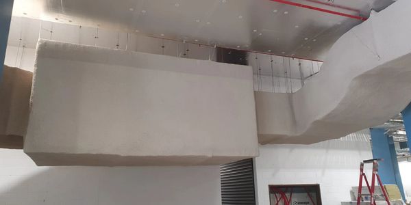 Passive fire protection using vermiculite firespray for duct and mechanical ductwork