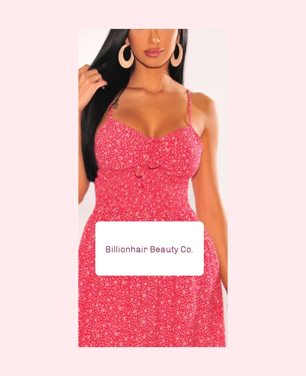 Beautiful Floral Pink Summer Dress 