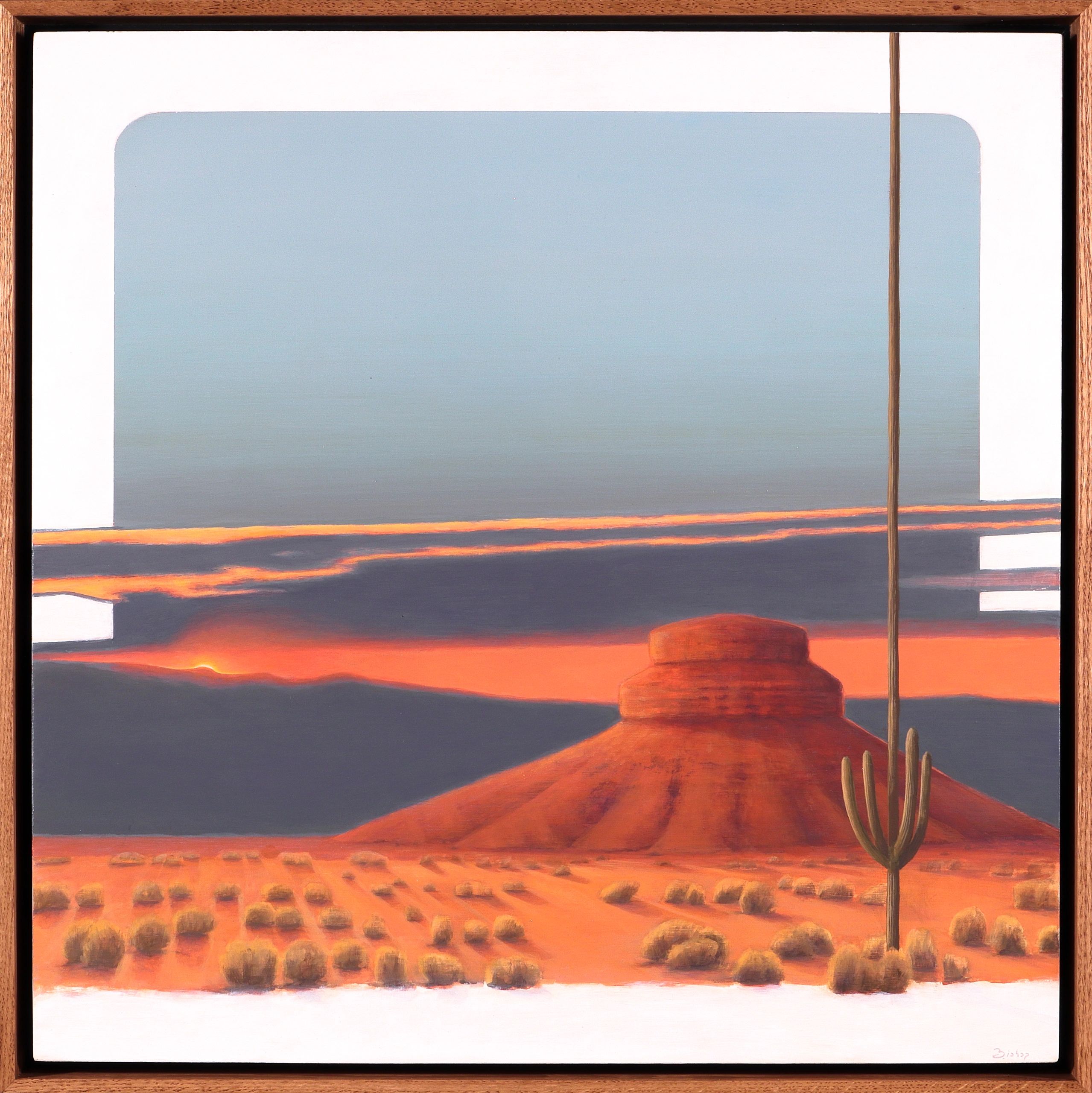 desert sunrise with tall saguaro