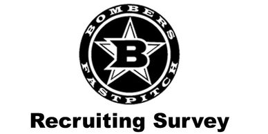 Logo of Bombers Eastpictch above Recruiting Survey text.