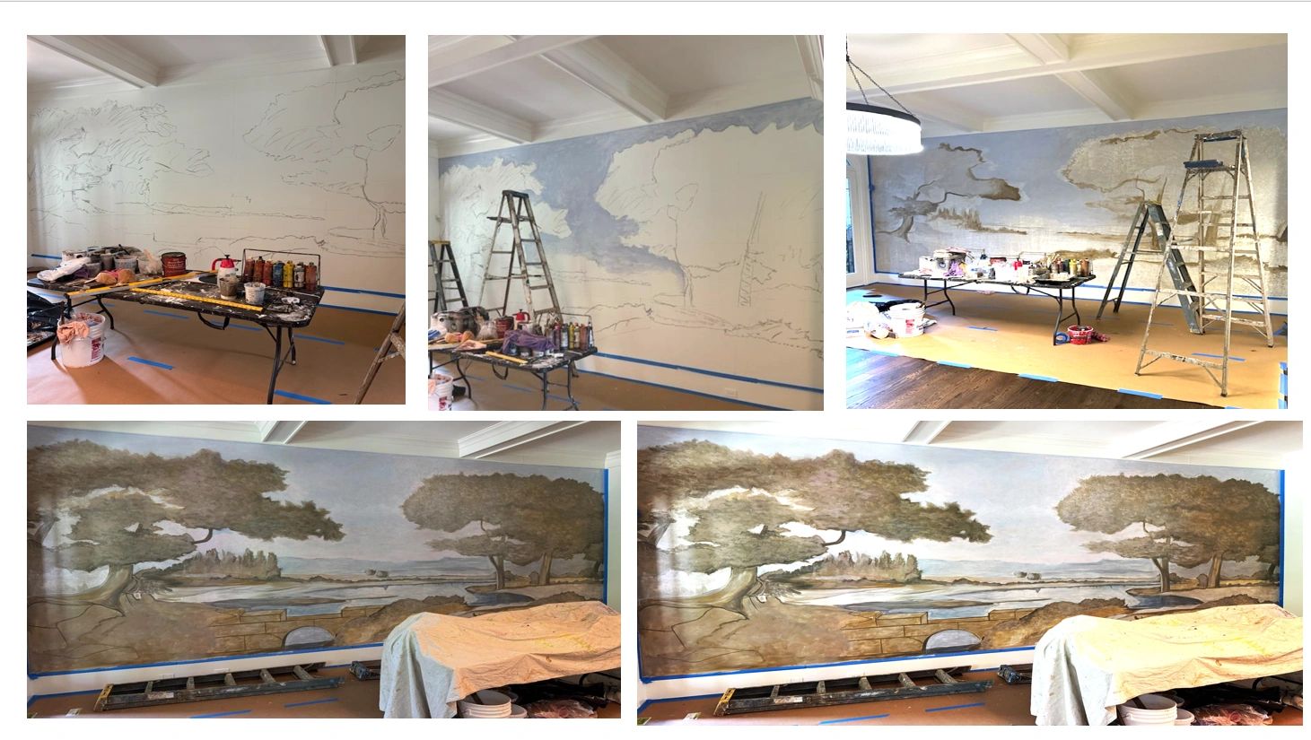mural alpharetta georgia manor golf and country club muralist artist commission milton atlanta ocoee