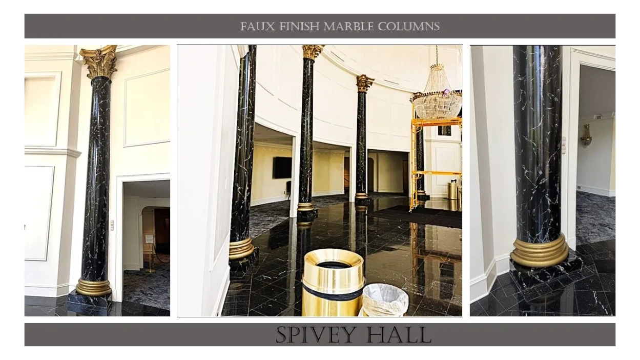 Marble Columns faux finish