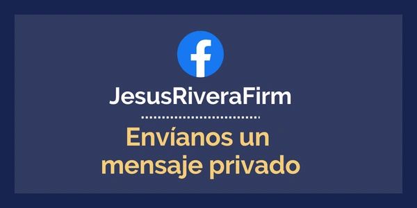 Rectangulo azul para dar click y redireccionarnos a la cuenta de Facebook de Jesus Rivera Firm 