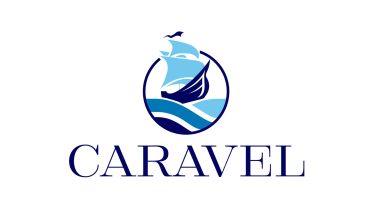 Logo of a stylized sailing ship with the word 'CARAVEL' beneath it.