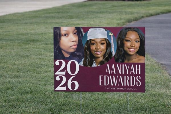 18-inch by 24 inch customized weather-resistant yard graduation sign