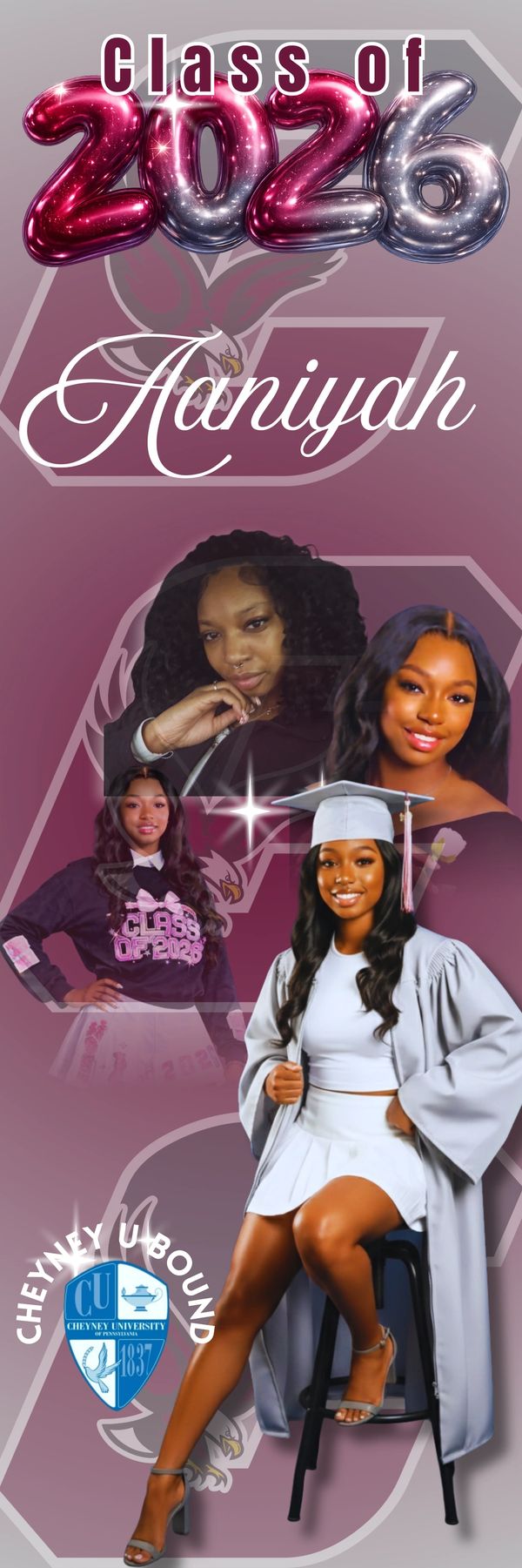 customized vertical graduation banner