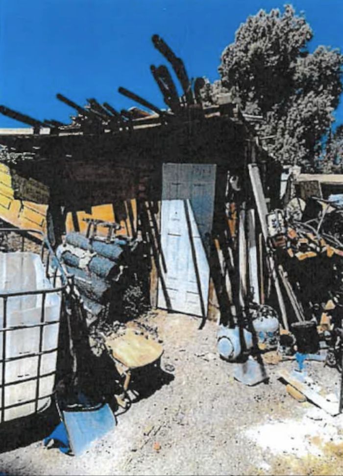 The residence where ten pigs were found in a living hell
