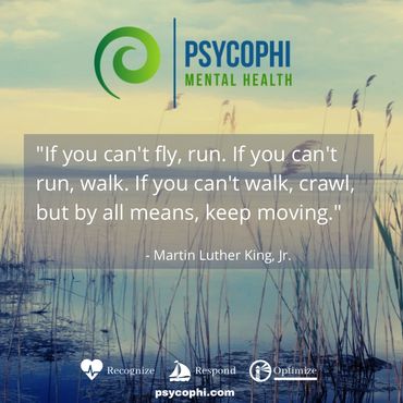Mental Health Quote to inspire health, growth, change and perspective.