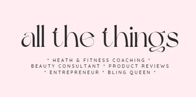 Business card for 'all the things' offering coaching, beauty consulting, and more.