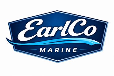 Logo of EarlCo Marine with a blue wave design.
