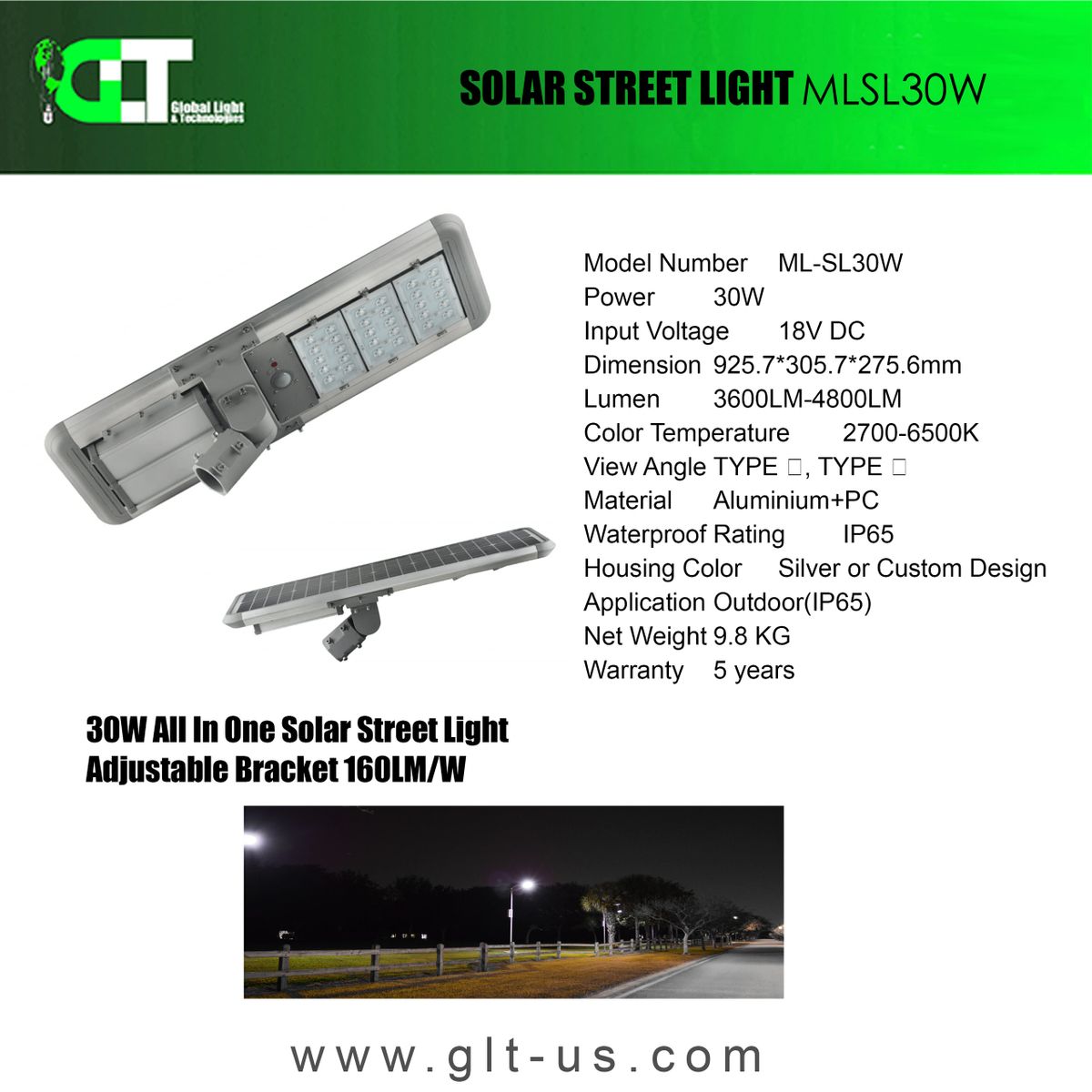 Solar Street Light - 30W