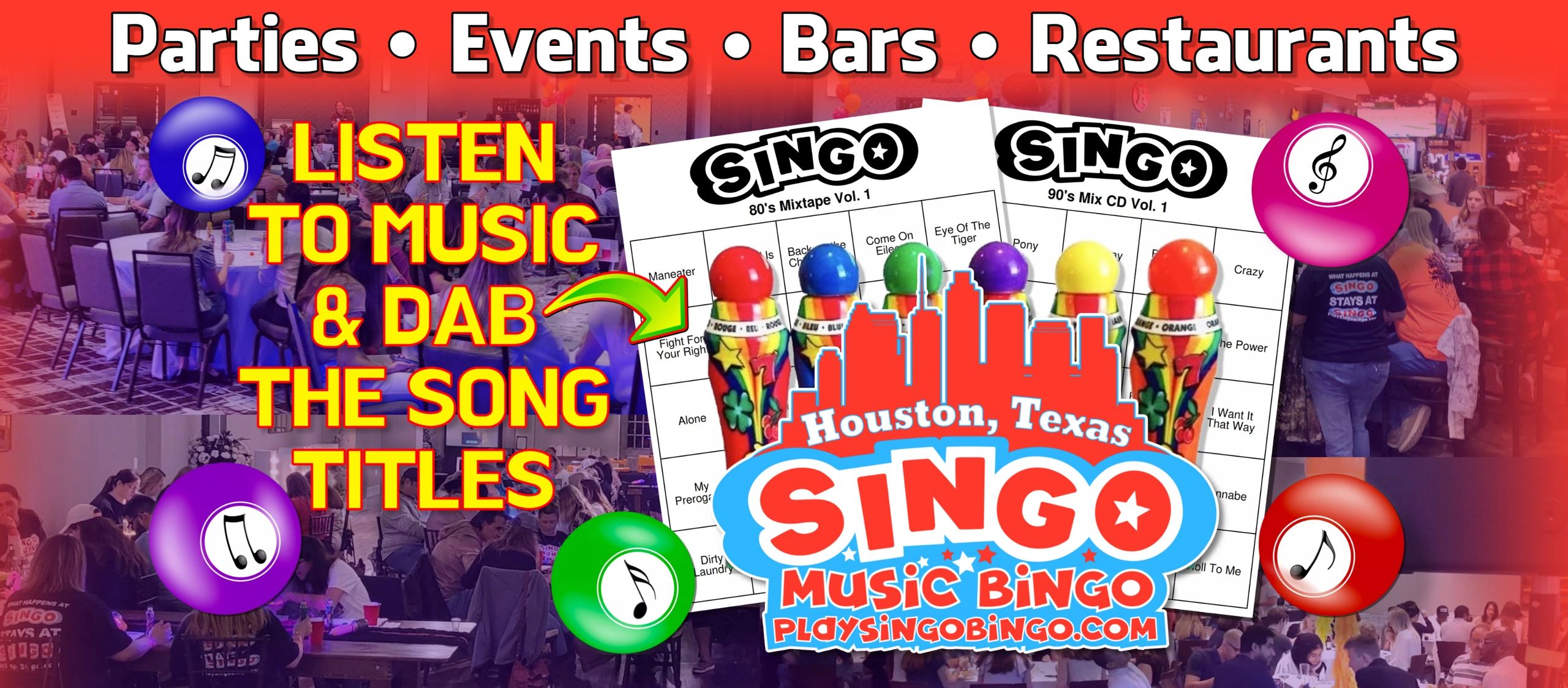Singo Music Bingo - Houston, TX - Book your private party, corporate event, bar or restaurant.