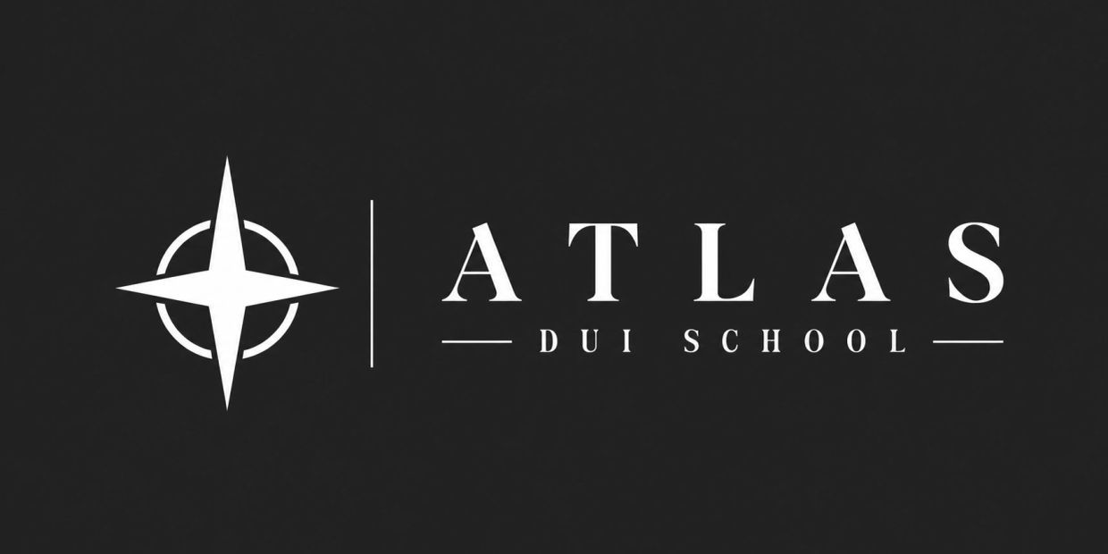 Logo of Atlas DUI School with a compass design.