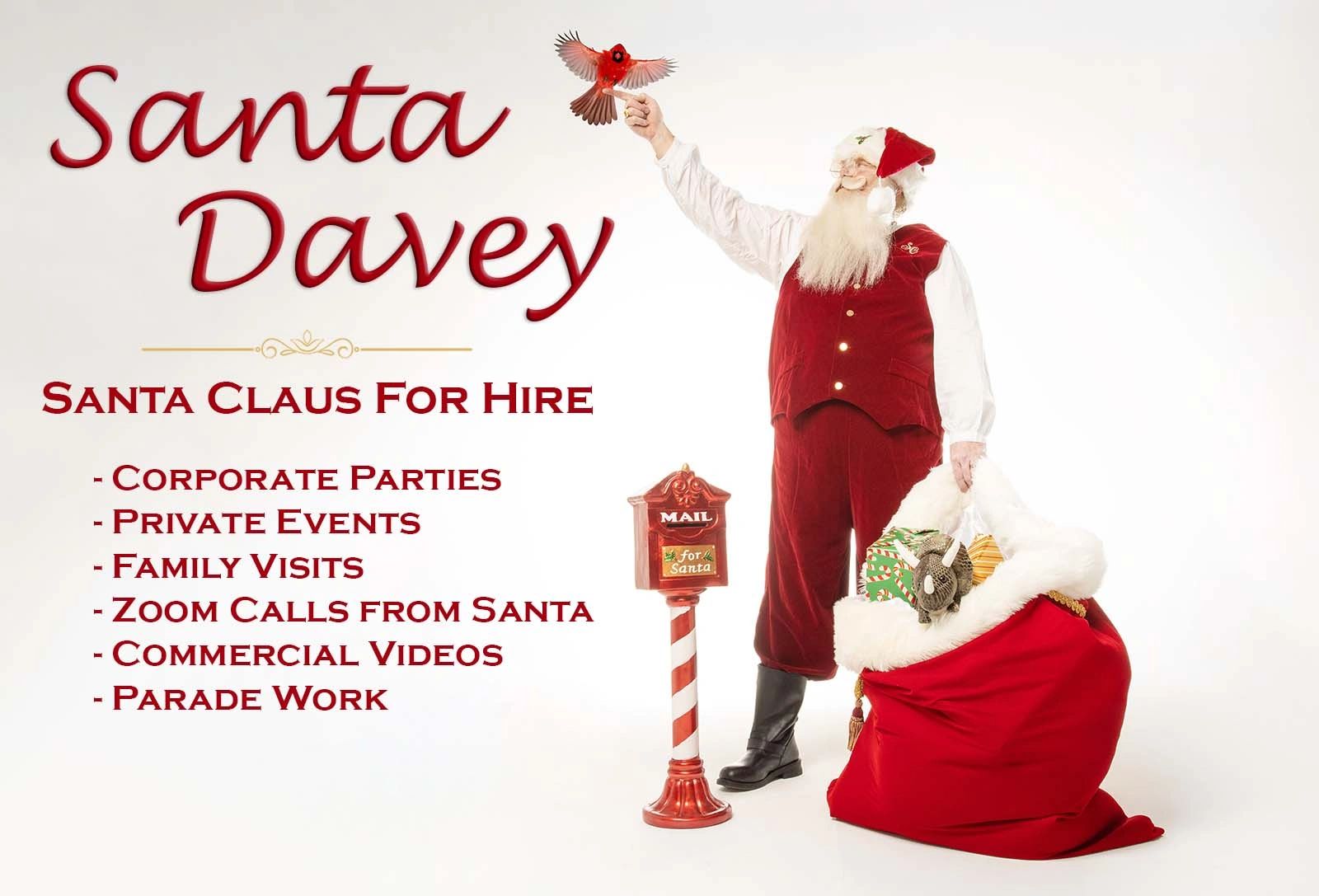 Santa Claus for Hire Knoxville, Oak Ridge, and surrounding areas. Santa Davey.