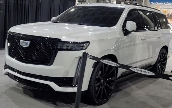 We spotted a Cadillac down in the Vendor's section of the 2021 LA Auto Show.