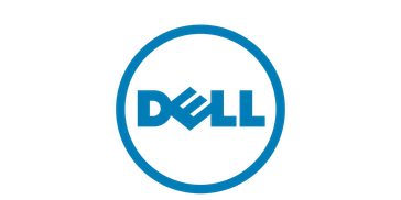 Logotipo de Dell en azul.