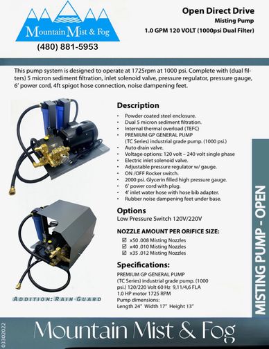 direct drive mist pump