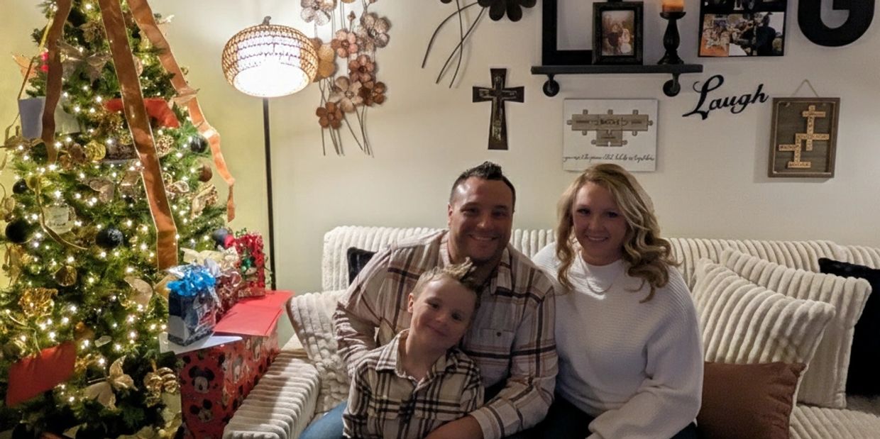 A picture of marlos and family