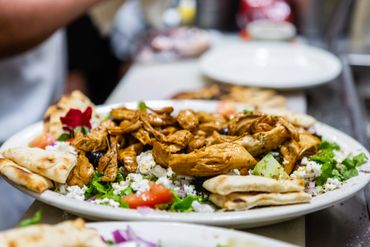 Greek Salad with Chicken kbob