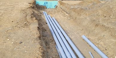 underground service, pvc piping