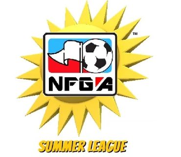 NFGA summer league logo with a sun behind it