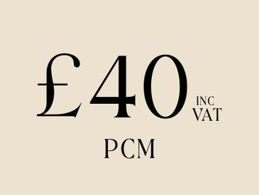 Price of £40 per calendar month including VAT.