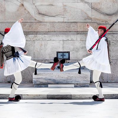 Athens Guards in Parliament 