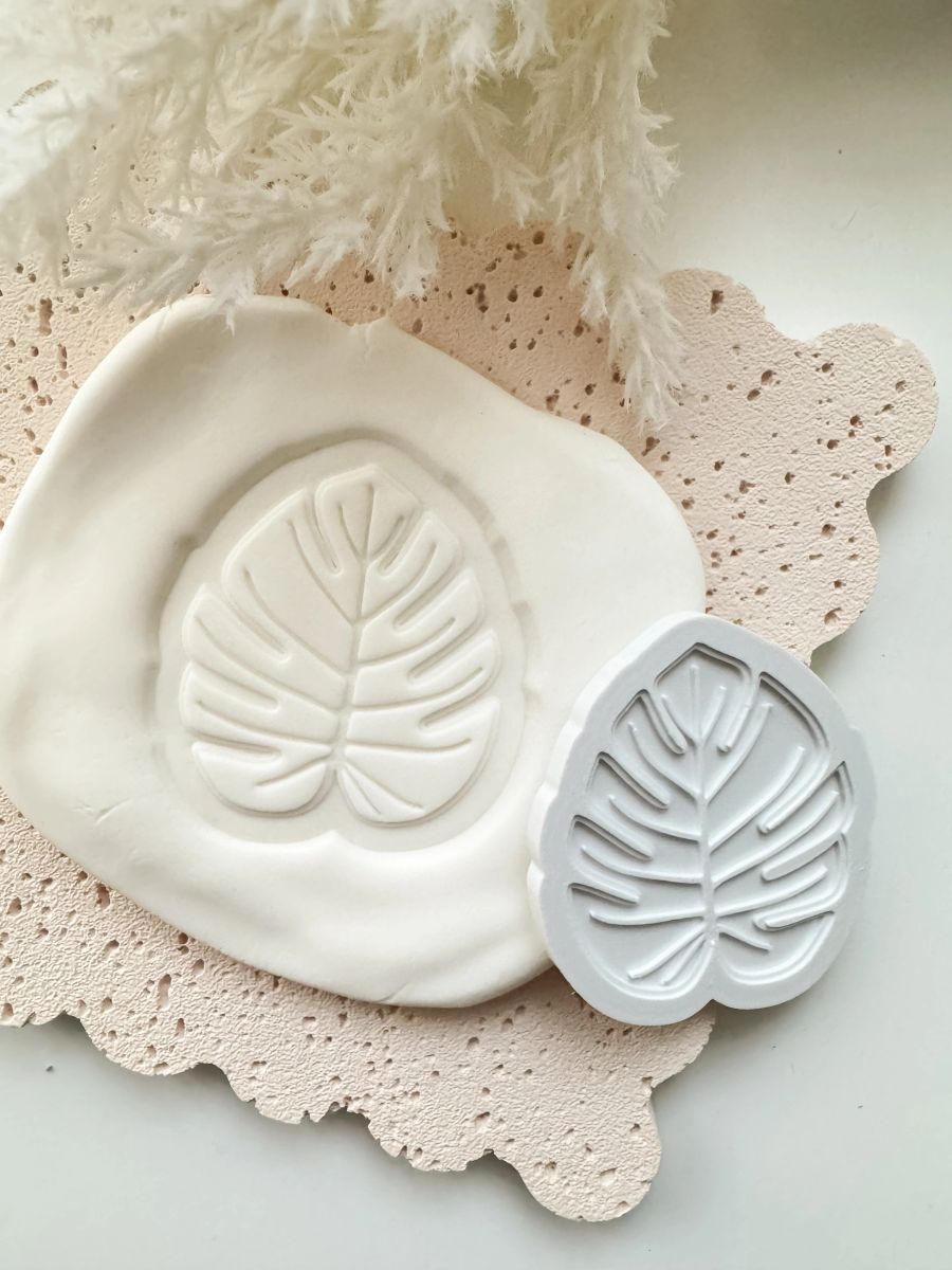 Monstera Palm Leaf Cookie Stamp & Cutter