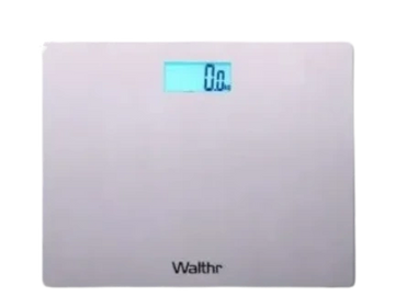 Digital bathroom scale showing 0.0 weight.