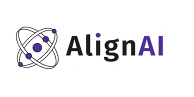 Logo featuring atomic orbit design with 'AlignAI' text.