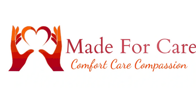 Logo with hands forming a heart, symbolizing care and compassion.