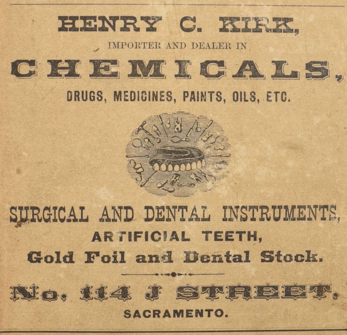 1870 H.C. Kird Advertisement