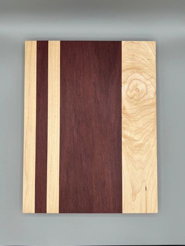 Purple Heart & Maple cutting board