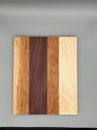 Cherry, Maple & Purple Heart wood cutting board