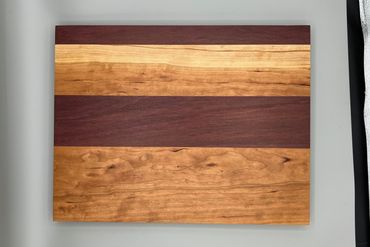 Cherry & Purple Heart cutting board