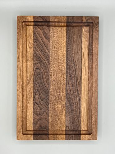 Walnut face grain 9 x 13 cutting board with low profile feet