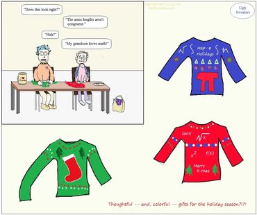 math comic, ugly sweaters