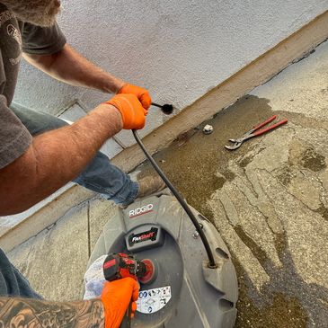 Drain cleaning, flex shaft kitchen sink back up