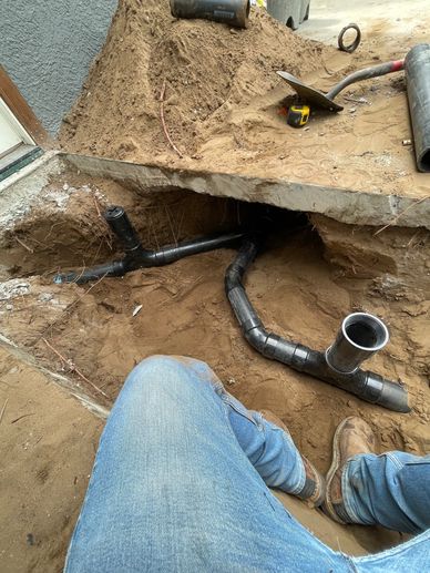 New sewer, clean out and reconfiguration of Plumbing
