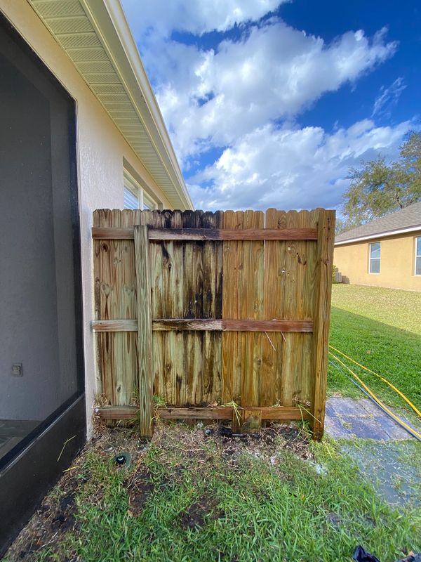 Fence cleaning services in Volusia County, FL. Remove mold, algae, and grime.