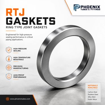 RTJ Gaskets for high-pressure sealing in piping applications.