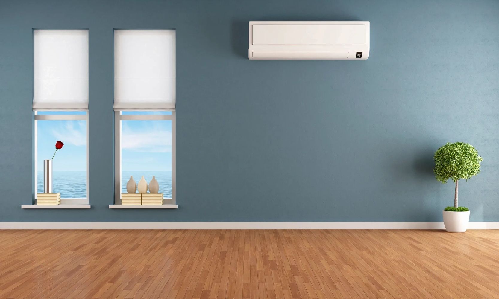 Aesthetically pleasing ductless heat pump installation