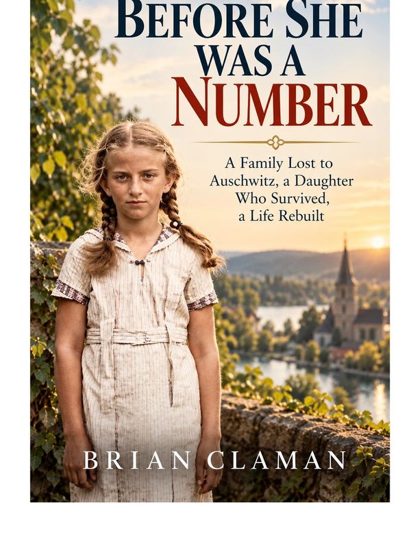 Book cover of "Before She Was a Number" by Brian Claman with a young girl.